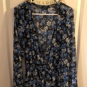 Blue floral play suit/romper